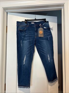 Women’s tummy control dark wash jeans